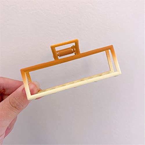 Haarspangen, Klauenclips, Klauenclips, Haarklaue, Haifischclip, Farbverlaufsfarbe Metall Große Haarspange Frauen Haarnadeln Koreanische geometrische unregelmäßige Haifischhaarkrallen Kopfbedeckung C ( von fwqnvSI