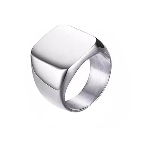 fxwtich Pärchen-Ring, einfacher Stil, Hip-Hop, geometrisch, glänzend, für alle Anlässe, Dekoration, Geschenk, für Männer und Frauen, quadratischer Ring, Hochzeitsring, Verlobungsschmuck für Liebhaber, von fxwtich