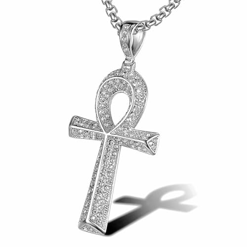 Ägypten Ankh Schlüsselanhänger Hip Hop Edelstahl Halskette für Männer und Frauen Ägypten Ankh Schlüsselanhänger Hip Hop Edelstahl Halskette für Männer und Frauen von fycouyee