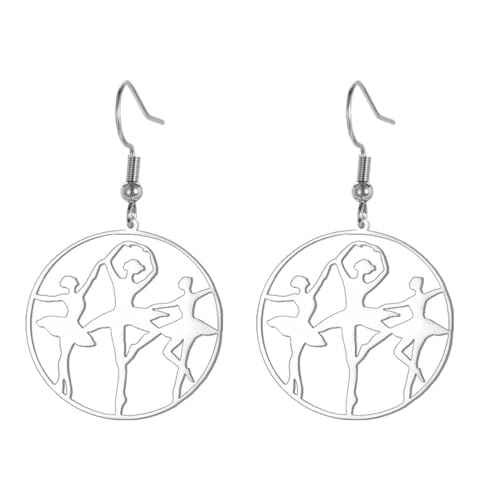 Ballerina Ohrringe Edelstahl Damen Ohrringe Anhänger Mode Sport Schmuck von fycouyee