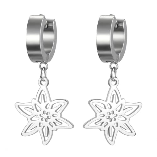 Damen durchbrochene zwölf Geburtstag Blume Anhänger Edelstahl Ohrringe Damen durchbrochene zwölf Geburtstag Blume Anhänger Edelstahl Ohrringe von fycouyee