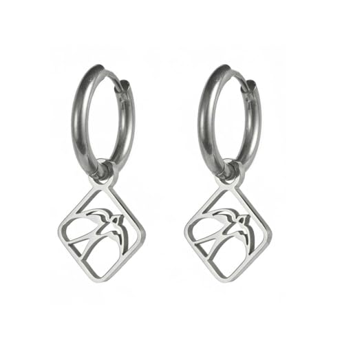 Edelstahl Diamant Schwalbe hängende Ohrringe Damenschmuck Edelstahl Diamant Schwalbe hängende Ohrringe Damenschmuck von fycouyee