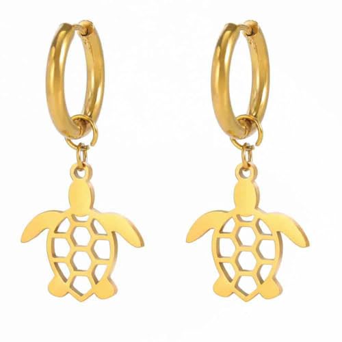 Edelstahl Herz Blume Ohrringe Statement Schmuck Edelstahl Herz Blume Ohrringe Statement Schmuck von fycouyee