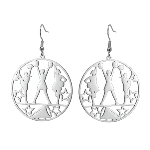 Edelstahl Sportmannschaft Anhänger Tropfen Ohrringe Damen Hip Hop Schmuck Edelstahl Sportmannschaft Anhänger Tropfen Ohrringe Damen Hip Hop Schmuck von fycouyee