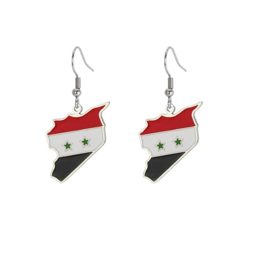 Edelstahl Syrische Karte Ohrringe Damen Ohrringe Schmuck Edelstahl Syrische Karte Ohrringe Damen Ohrringe Schmuck von fycouyee
