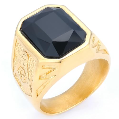 Edelsteinringe Edelstahl AG Freimaurerringe für Damen und Herren von fycouyee