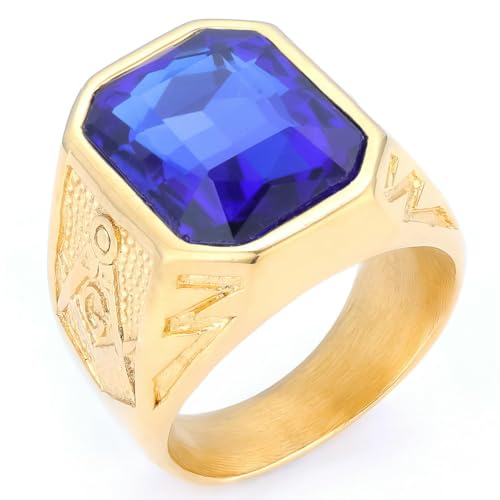 Edelsteinringe Edelstahl AG Freimaurerringe für Damen und Herren von fycouyee