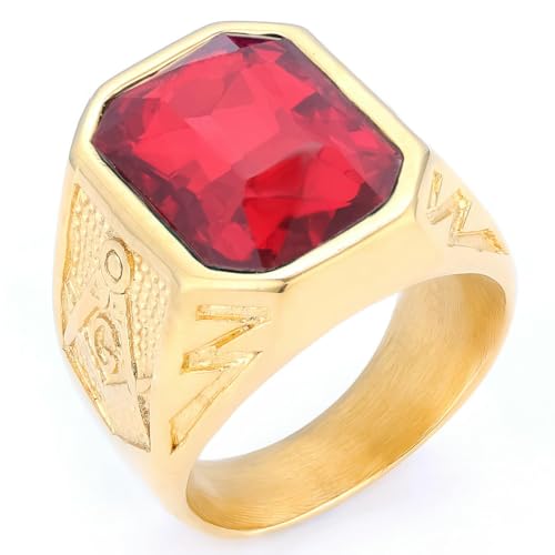 Edelsteinringe Edelstahl AG Freimaurerringe für Damen und Herren von fycouyee