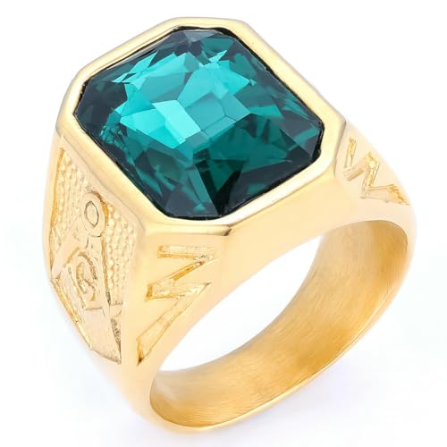 Edelsteinringe Edelstahl AG Freimaurerringe für Damen und Herren von fycouyee