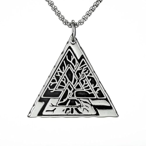 Jewelry man stainless steel necklace vintage viking tree of life von fycouyee