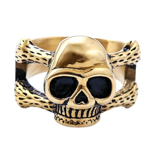 Kopf Schädel Form Titan Ringe für Männer und Frauen von fycouyee