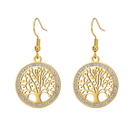Luxus Hollow Tree Damenschmuck Edelstahl Ohrringe Luxus Hollow Tree Damenschmuck Edelstahl Ohrringe von fycouyee