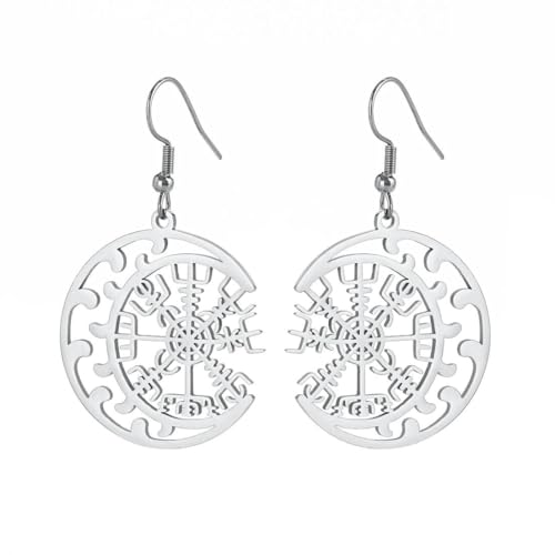 Mode Persönlichkeit gestromt Mond Pack Schneeflocke Anhänger Edelstahl Tropfen Ohrringe Mode Persönlichkeit gestromt Mond Pack Schneeflocke Anhänger Edelstahl Tropfen Ohrringe von fycouyee