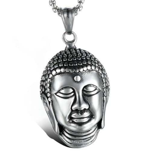 Mode Shakyamuni Buddha Statue Anhänger Armband Edelstahl Accessoires Anhänger Halskette für Männer und Frauen von fycouyee