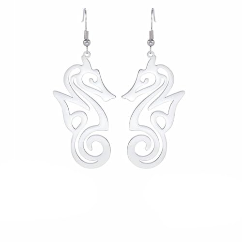 Niedliche Tier-Seepferdchen-förmige Edelstahl-Ohrhänger Niedliche Tier-Seepferdchen-förmige Edelstahl-Ohrhänger von fycouyee