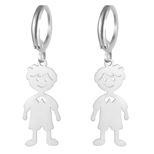 Nische Design Tropfen Ohrringe Hip Hop Mode süß Herren Edelstahl von fycouyee