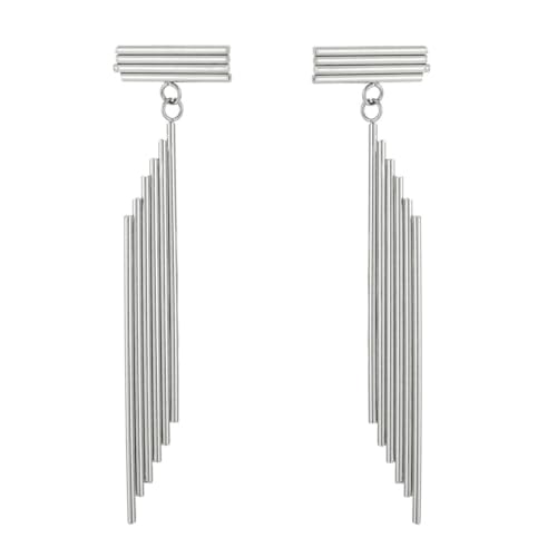 Nischendesign stilvolle Quaste geometrische Ohrstecker Ohrringe Edelstahl von fycouyee