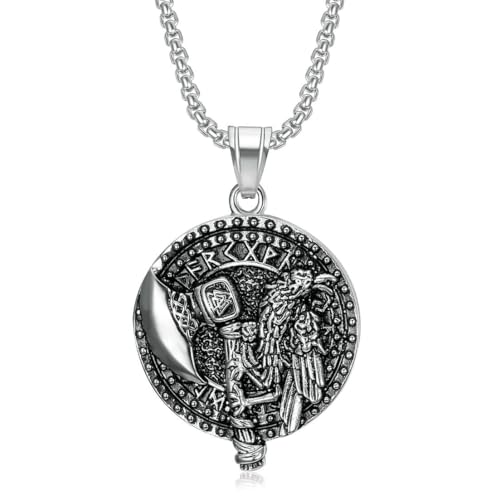 Nordic Viking Zimmer Gold Axt Edelstahl Anhänger Adler Vintage Anhänger Halskette von fycouyee