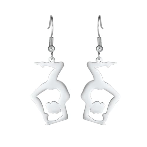 Ohrhänger aus Edelstahl in Form eines Turners von fycouyee