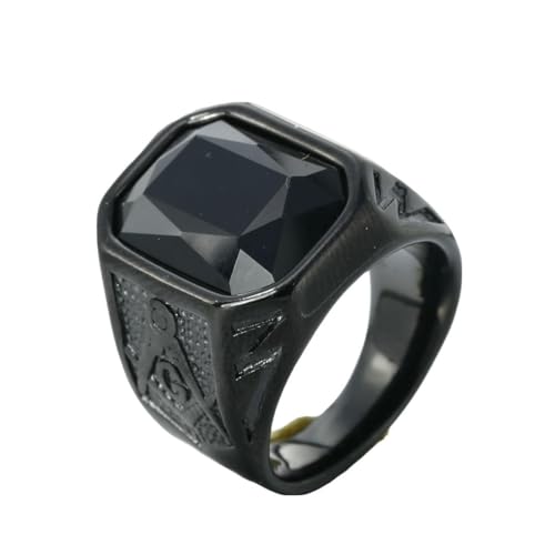Persönlichkeit Edelstein Ring Rock Punk Freimaurer Mann Edelstahl von fycouyee