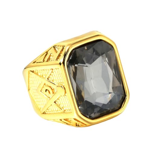 Persönlichkeit Edelstein Ring Rock Punk Freimaurer Mann Edelstahl von fycouyee