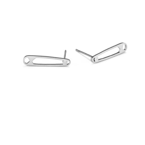 Persönlichkeit hohl geformt wie Büroklammer Edelstahl Ohrstecker Ohrstecker von fycouyee