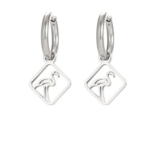 Punk Edelstahl Hoop Vogel Anhänger Tropfen Ohrringe Damenmode Specht Anhänger Punk Edelstahl Hoop Vogel Anhänger Tropfen Ohrringe Damenmode Specht Anhänger von fycouyee