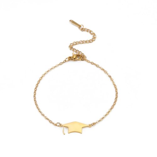 Schmuck Abschlusssaison glänzender Hut Edelstahlarmband Schmuck Abschlusssaison glänzender Hut Edelstahlarmband von fycouyee