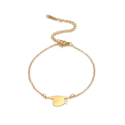 Schmuck Abschlusssaison glänzender Hut Edelstahlarmband Schmuck Abschlusssaison glänzender Hut Edelstahlarmband von fycouyee