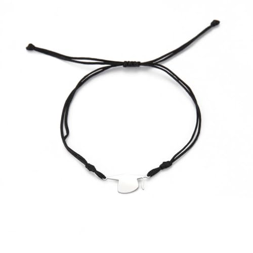 Schmuck Abschlusssaison glänzender Hut Edelstahlarmband von fycouyee