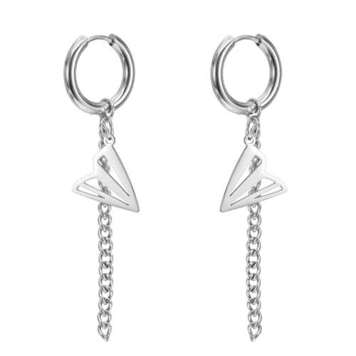 Stilvolle Damen durchbrochene Papierflugzeug Edelstahl Ohrringe Stilvolle Damen durchbrochene Papierflugzeug Edelstahl Ohrringe von fycouyee