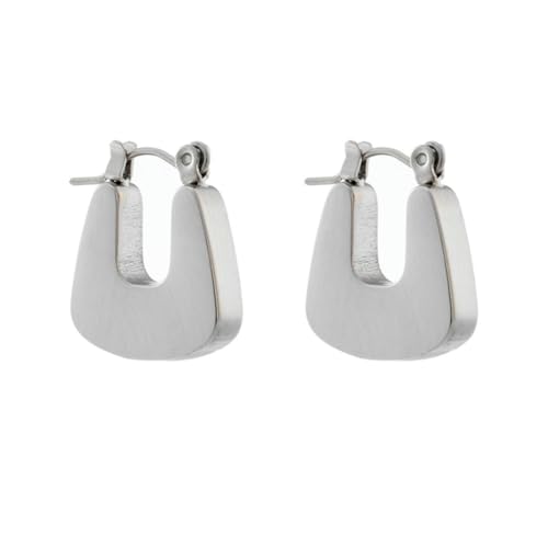 Stilvolle U-förmige geometrische Vintage-Ohrstecker aus Titanstahl von fycouyee