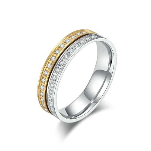 Titanium steel couple rings man full diamond wedding ring women von fycouyee