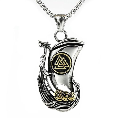Vintage man stainless steel pendant personality Viking ship necklace Vintage man stainless steel pendant personality Viking ship necklace von fycouyee