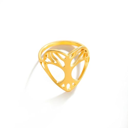 fycouyee 18k Mode Liebe Nische Design Retro hohler Baum Form Edelstahl Ring fycouyee 18k Mode Liebe Nische Design Retro hohler Baum Form Edelstahl Ring von fycouyee