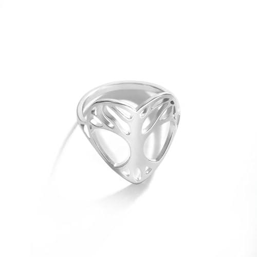 fycouyee 18k Mode Liebe Nische Design Retro hohler Baum Form Edelstahl Ring fycouyee 18k Mode Liebe Nische Design Retro hohler Baum Form Edelstahl Ring von fycouyee