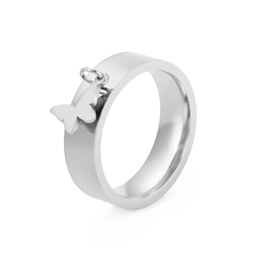 18k Schmuck Frau Tier Schmetterling Anhänger Edelstahl Ring von fycouyee