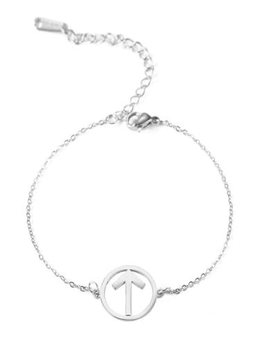 fycouyee 24 Runwen Brief Persönlichkeit Frau Armband Edelstahl Schmuck von fycouyee