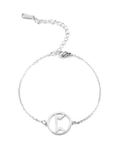 fycouyee 24 Runwen Brief Persönlichkeit Frau Armband Edelstahl Schmuck von fycouyee