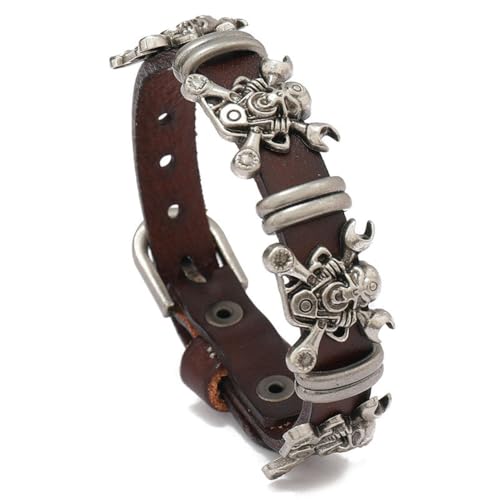 fycouyee Accessoires Mode Punk Rindsleder Armbänder Persönlichkeit Rock von fycouyee