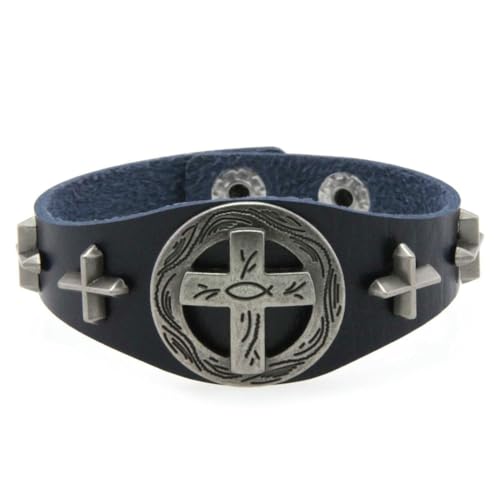 fycouyee Accessoires Nordic Vintage Kreuz Lederarmband Unisex fycouyee Accessoires Nordic Vintage Kreuz Lederarmband Unisex von fycouyee