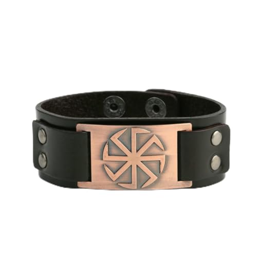 fycouyee Accessoires Nordisches Metall Sonne Slawisches Lederarmband Paar von fycouyee