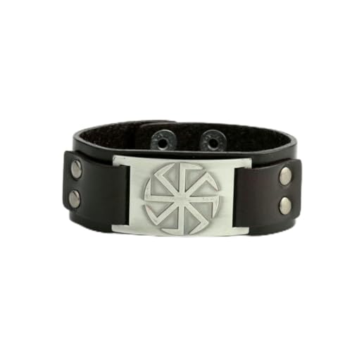 fycouyee Accessoires Nordisches Metall Sonne Slawisches Lederarmband Paar von fycouyee
