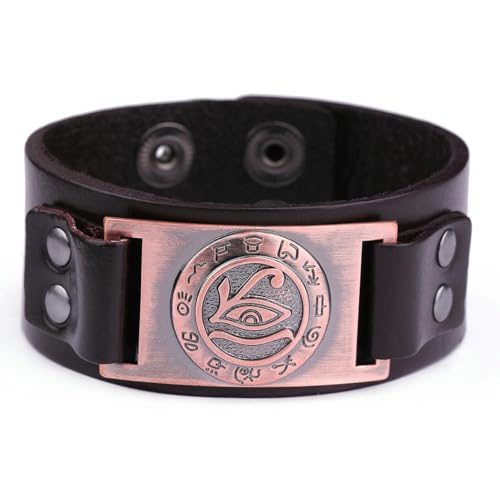 fycouyee Altägyptischer Text Horus Augen Metall Gürtel Armband Verstellbar fycouyee Altägyptischer Text Horus Augen Metall Gürtel Armband Verstellbar von fycouyee