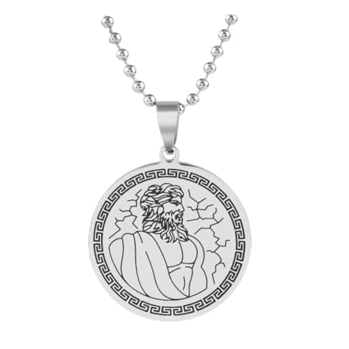 fycouyee Antiker griechischer Gott König Zeus Halskette Anhänger Edelstahl Schlüsselanhänger von fycouyee