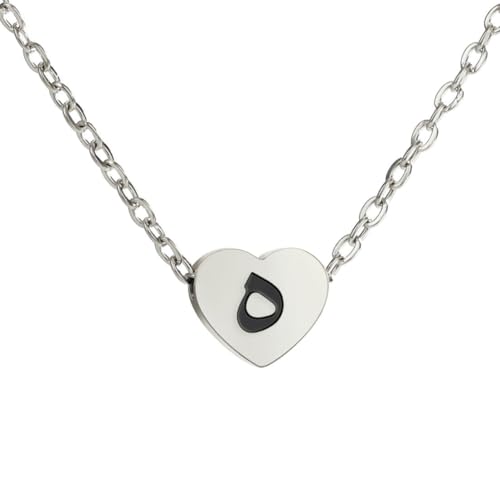 fycouyee Arabische Zahl Ornament Herz einfache Schlüsselbeinkette Edelstahl Halskette von fycouyee