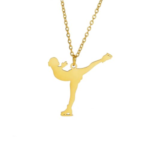 fycouyee Athlet Gymnastik glänzender Anhänger Edelstahl Halskette von fycouyee