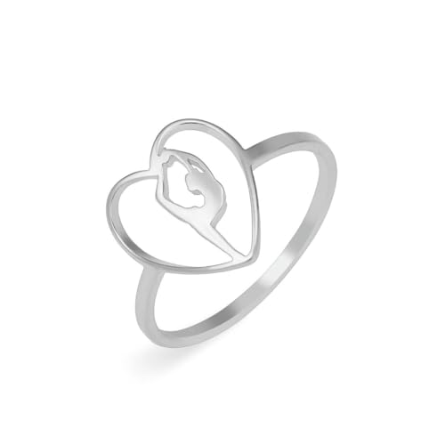 fycouyee Athletin Damen Schmuck Liebe Gymnastik Edelstahl Ring fycouyee Athletin Damen Schmuck Liebe Gymnastik Edelstahl Ring von fycouyee