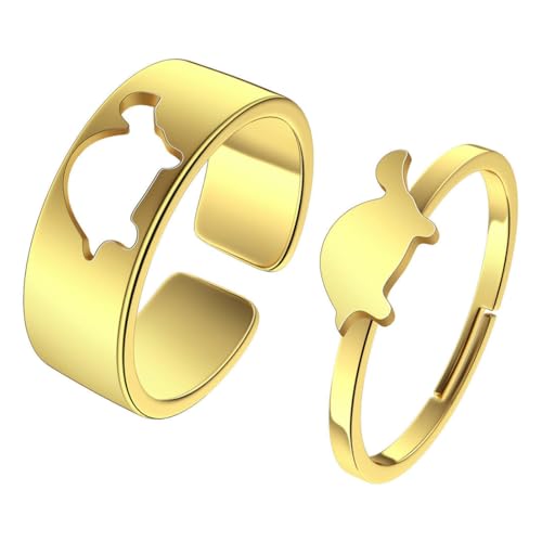 fycouyee Dinosaurier Ring Edelstahl Paar Ring von fycouyee