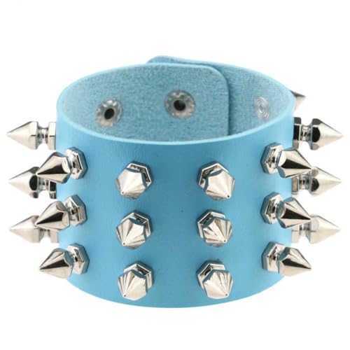 fycouyee Dreireihiges Punk-Armband mit verjüngter Niete für Herren fycouyee Dreireihiges Punk-Armband mit verjüngter Niete für Herren von fycouyee